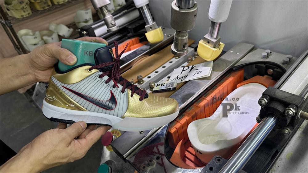 PK God Kobe 4 Protro Metallic Gold and Dark Obsidian RETAIL MATERIALS READY TO SHIP